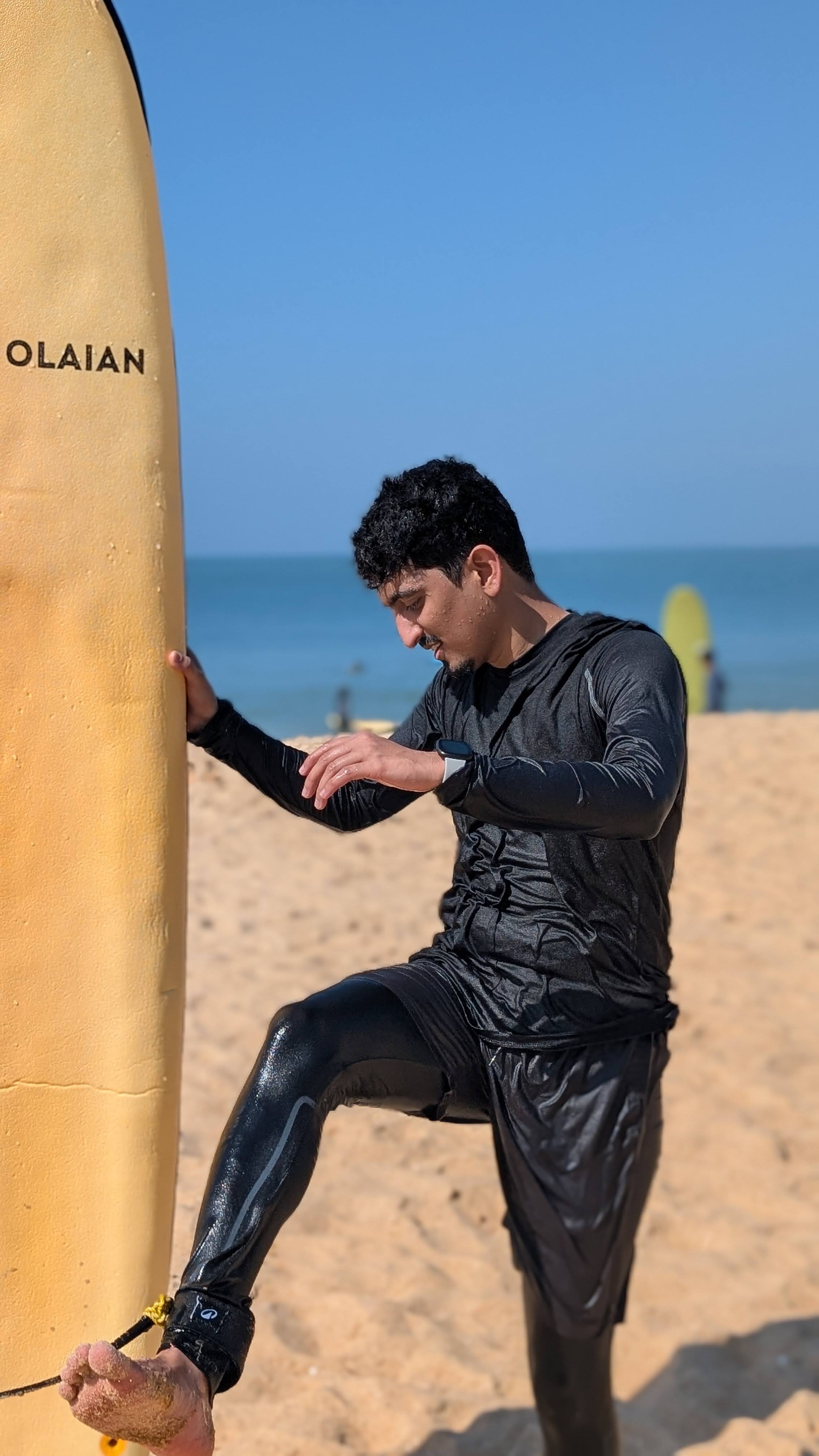 Prashantha at the beach